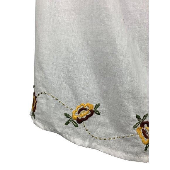 Nordstrom Rack White Embroidered Floral Camisole Top X Large Mimi Chica 100% Cot - Picture 3 of 5